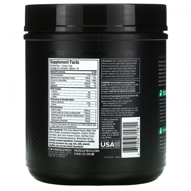 Muscletech, Amino Build, аминокислоты, клубника и арбуз, 593 г (20,92 унции) Muscletech, Amino Build, аминокислоты, клубника и арбуз, 593 г (20,92 унции)