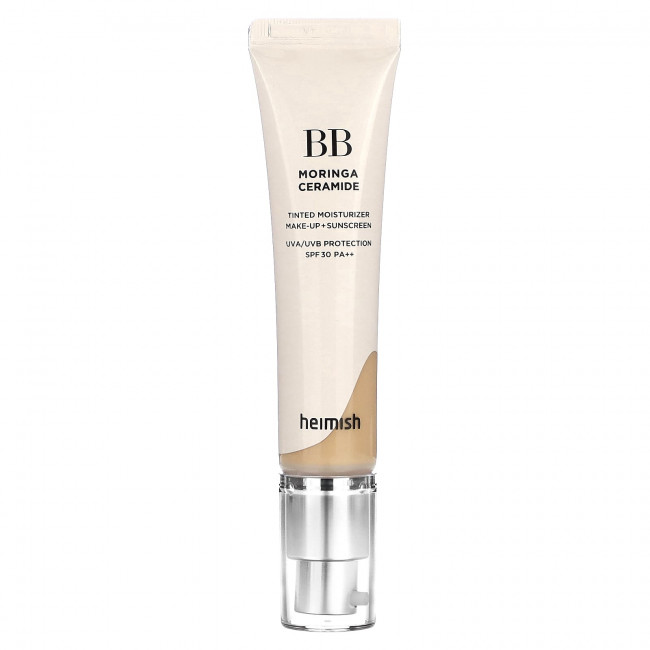 Heimish, BB-крем Moringa Ceramide, тонирующее увлажняющее средство для макияжа и солнцезащитного крема, SPF 30 PA ++, средний 25N, 30 г (1,05 унции) Heimish, BB-крем Moringa Ceramide, тонирующее увлажняющее средство для макияжа и солнцезащитного крема, SPF 30 PA ++, средний 25N, 30 г (1,05 унции)