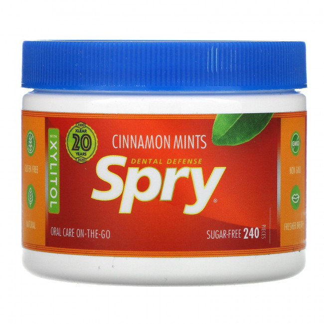 Xlear, Spry, драже с корицей, без сахара, 240 штук (144 г) Xlear, Spry, драже с корицей, без сахара, 240 штук (144 г)