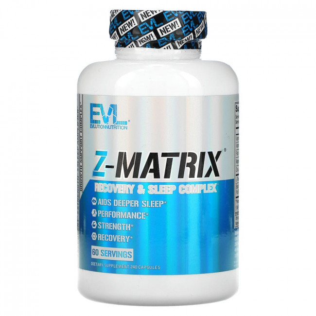 EVLution Nutrition, Z-Matrix, комплекс для восстановления и сна, 240 капсул EVLution Nutrition, Z-Matrix, комплекс для восстановления и сна, 240 капсул