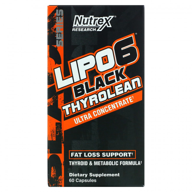 Nutrex Research, LIPO-6 черный тиролин, поддержка для снижения веса, 60 капсул Nutrex Research, LIPO-6 черный тиролин, поддержка для снижения веса, 60 капсул