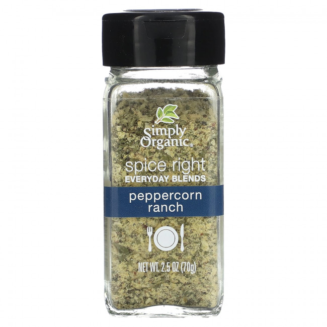 Simply Organic, Spice Right Everyday Blends, перец с ранчо, 70 г (2,5 унции) Simply Organic, Spice Right Everyday Blends, перец с ранчо, 70 г (2,5 унции)