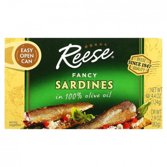 Reese, сардины, 124 г (4,375 унции) Reese, сардины, 124 г (4,375 унции)