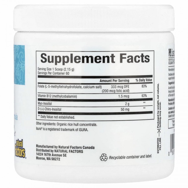 Natural Factors, Womensense, PCOSense, 129 г (4,55 унции) Natural Factors, Womensense, PCOSense, 129 г (4,55 унции)