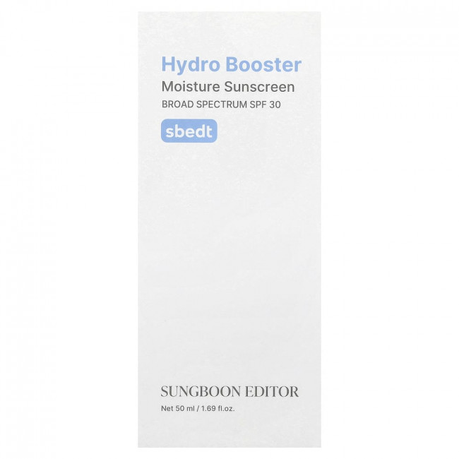 Sungboon Editor, Hydro Booster, увлажняющий солнцезащитный крем, SPF 30, 50 мл (1,69 жидких унций)