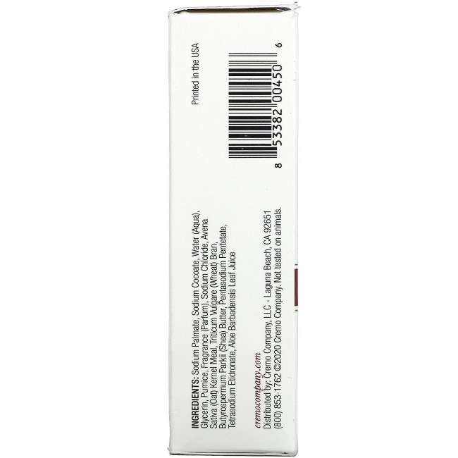 Cremo, Exfoliating Body Bar, No 8, Made with Shea Butter, Bourbon & Oak, 6 oz (170 g) Cremo, Exfoliating Body Bar, No 8, Made with Shea Butter, Bourbon & Oak, 6 oz (170 g)