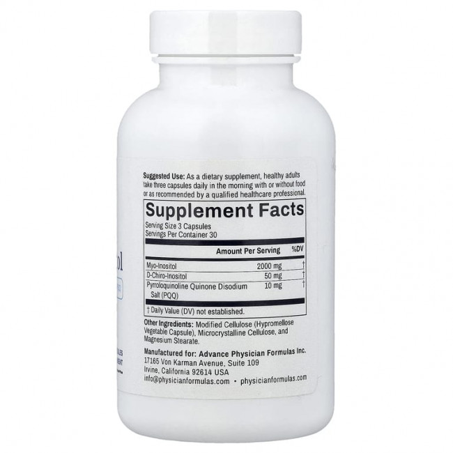 Advance Physician Formulas, мио-инозитол, 90 растительных капсул
