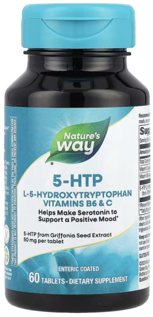 Nature's Way, 5-HTP, 50 мг, 60 таблеток