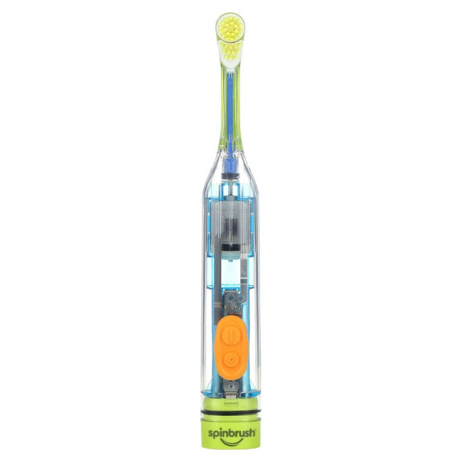 Spinbrush, Clear & Clean, электрическая зубная щетка, для детей от 3 лет, мягкая, 1 электрическая зубная щетка