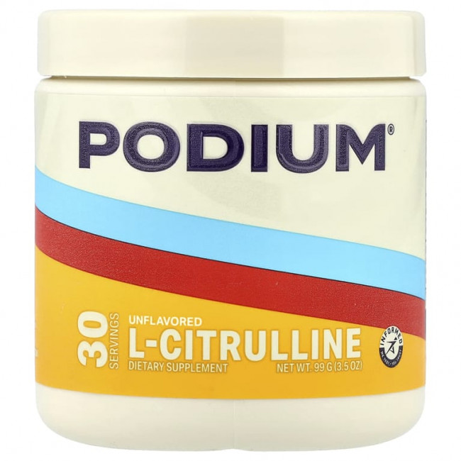 Podium Nutrition, L-цитруллин, без добавок, 99 г (3,5 унции) Podium Nutrition, L-цитруллин, без добавок, 99 г (3,5 унции)