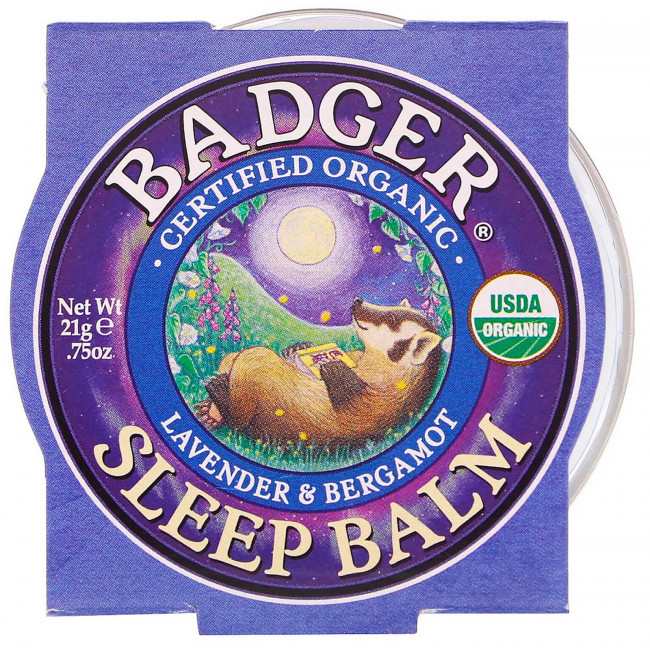 Badger Company, Органический бальзам для сна, лаванда и бергамот, 21 г (0,75 унции) Badger Company, Органический бальзам для сна, лаванда и бергамот, 21 г (0,75 унции)