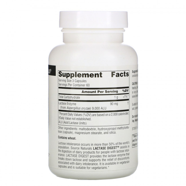 Source Naturals, Lactase Digest, 180 капсул Source Naturals, Lactase Digest, 180 капсул