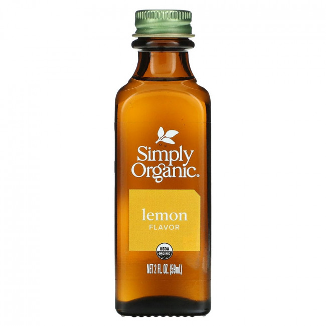 Simply Organic, Лимонный ароматизатор, 2 жидких унций (59 мл)