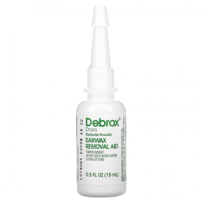 Debrox, Набор для удаления ушной серы, 15 мл (0,5 жидк. Унции) Debrox, Набор для удаления ушной серы, 15 мл (0,5 жидк. Унции)