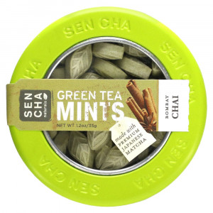 Sencha Naturals, Green Tea Mints, Bombay Chai, 1.2 oz (35 g)