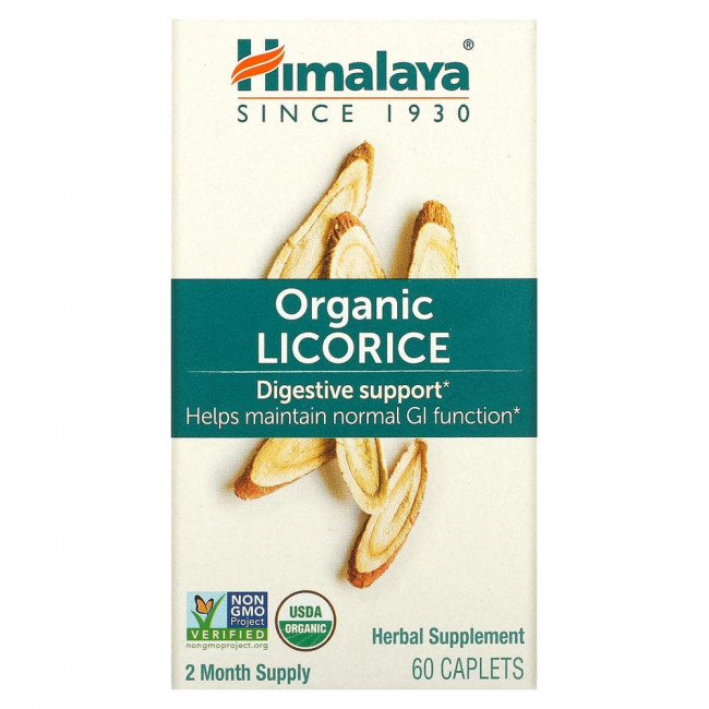 Himalaya, Licorice, органическая поддержка пищеварения, 60 капсул Himalaya, Licorice, органическая поддержка пищеварения, 60 капсул