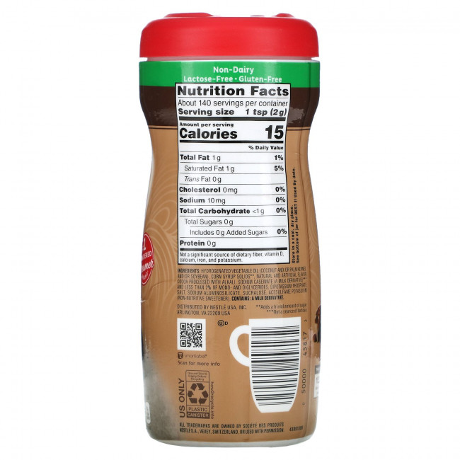Coffee Mate, сухие сливки для кофе, без сахара, со вкусом шоколадного крема, 289,1 г (10,2 унции) Coffee Mate, сухие сливки для кофе, без сахара, со вкусом шоколадного крема, 289,1 г (10,2 унции)