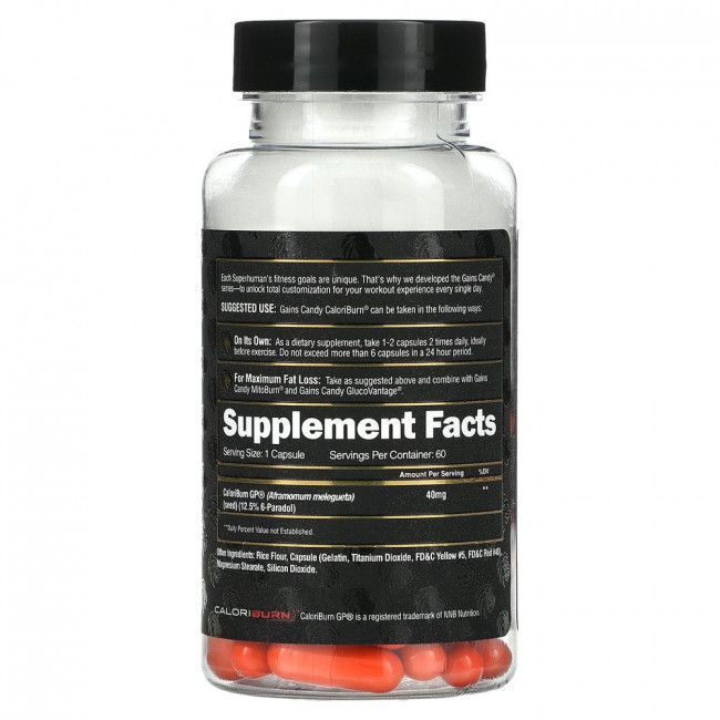 ALPHA LION, Gains Candy, CaloriBurn, 60 Capsules
