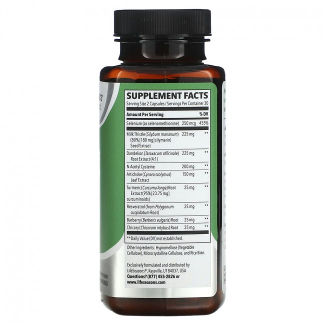 LifeSeasons, Puri-T, 60 вегетарианских капсул LifeSeasons, Puri-T, 60 вегетарианских капсул