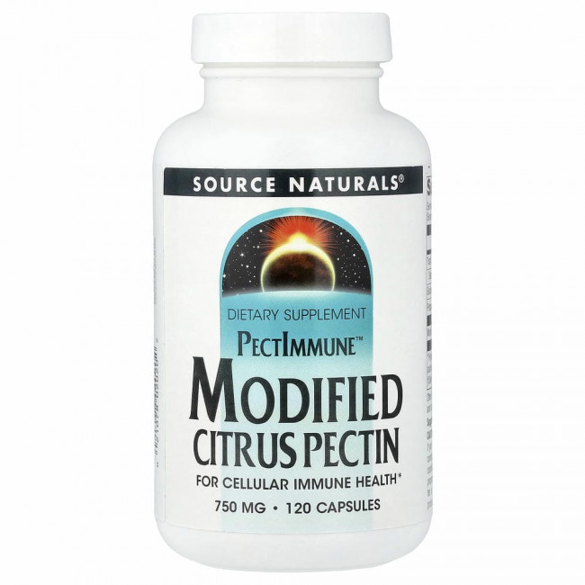 Source Naturals, PectImmune, модифицированный цитрусовый пектин, 750 мг, 120 капсул Source Naturals, PectImmune, модифицированный цитрусовый пектин, 750 мг, 120 капсул