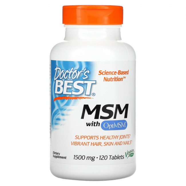 Doctor's Best, МСМ с OptiMSM, 1500 мг, 120 таблеток Doctor's Best, МСМ с OptiMSM, 1500 мг, 120 таблеток