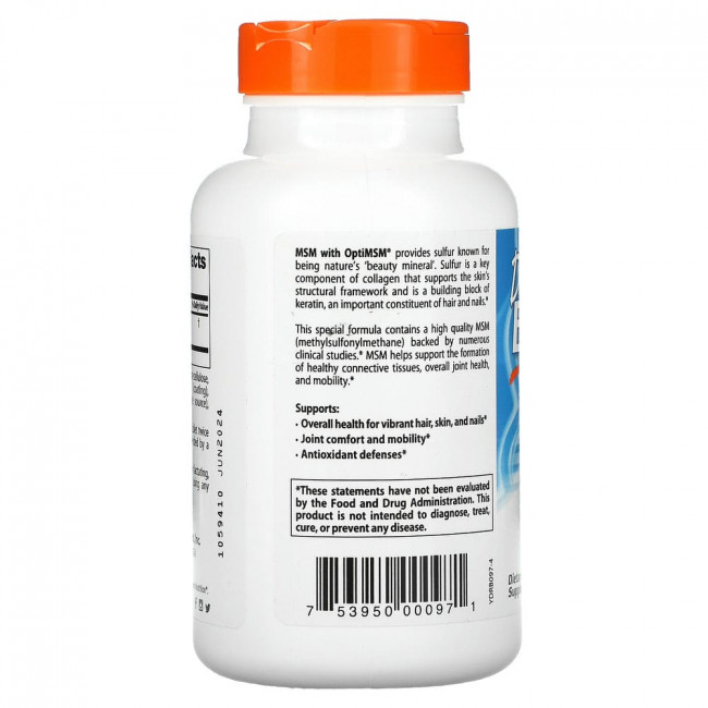 Doctor's Best, МСМ с OptiMSM, 1500 мг, 120 таблеток Doctor's Best, МСМ с OptiMSM, 1500 мг, 120 таблеток