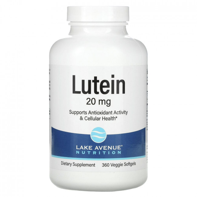 Lake Avenue Nutrition, лютеин, 20 мг, 360 растительных мягких таблеток Lake Avenue Nutrition, лютеин, 20 мг, 360 растительных мягких таблеток