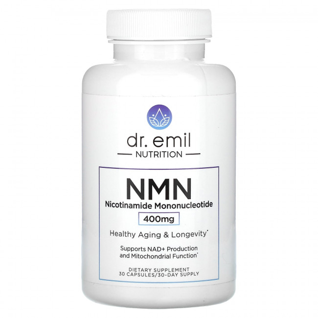 Dr. Emil Nutrition, NMN, никотинамидмононуклеотид, 400 мг, 30 капсул Dr. Emil Nutrition, NMN, никотинамидмононуклеотид, 400 мг, 30 капсул