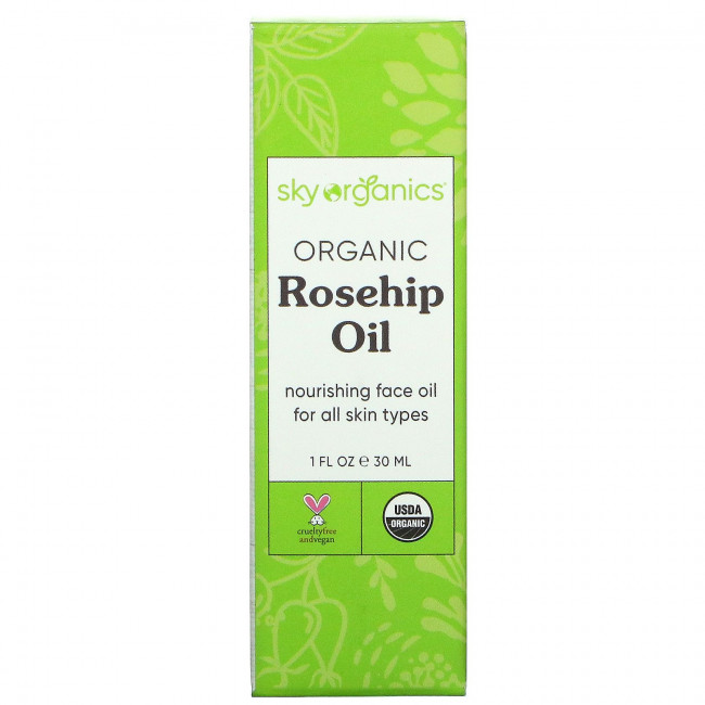 Sky Organics, органическое масло шиповника, 30 мл (1 жидк. унция)