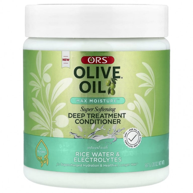 ORS, Olive Oil®, Max Moisture™, суперсмягчающий кондиционер для глубокого ухода, для всех типов и текстуры волос, 567 г (20 унций) ORS, Olive Oil®, Max Moisture™, суперсмягчающий кондиционер для глубокого ухода, для всех типов и текстуры волос, 567 г (20 унций)