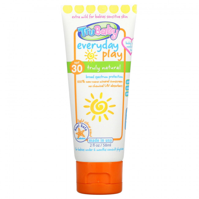 TruKid, TruBaby, солнцезащитное средство для ежедневного использования, SPF 30+, легкий цитрусовый аромат, 58 мл (2 жидк. Унции) TruKid, TruBaby, солнцезащитное средство для ежедневного использования, SPF 30+, легкий цитрусовый аромат, 58 мл (2 жидк. Унции)