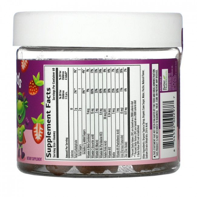 Vitamin Friends, веганские жевательные таблетки с железом, со вкусом клубники, 60 жевательных таблеток с пектином Vitamin Friends, веганские жевательные таблетки с железом, со вкусом клубники, 60 жевательных таблеток с пектином