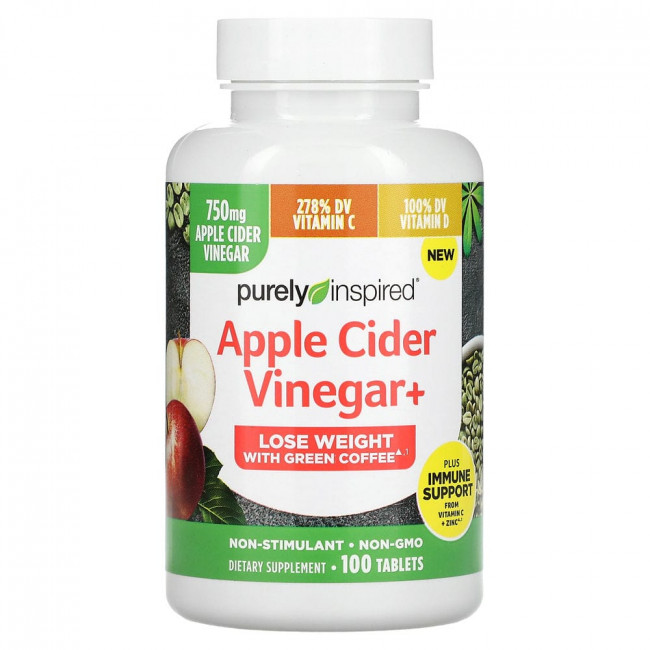 Purely Inspired, Apple Cider Vinegar+, 100 Tablets Purely Inspired, Apple Cider Vinegar+, 100 Tablets