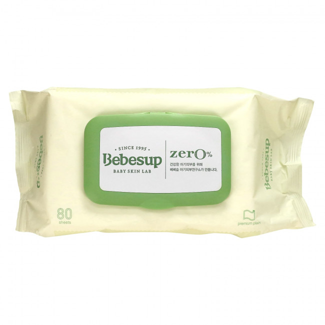 Bebesup, Детские салфетки, ноль, 80 листов Bebesup, Детские салфетки, ноль, 80 листов