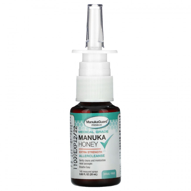 ManukaGuard, Manuka Honey, Medical Grade Extra Strength Nasal Spray, 0.65 fl oz ( 20 ml) ManukaGuard, Manuka Honey, Medical Grade Extra Strength Nasal Spray, 0.65 fl oz ( 20 ml)