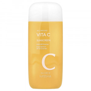 Солнцезащитный крем Missha All Around Vita C, SPF 50, 70 мл (2,36 жидких унции)