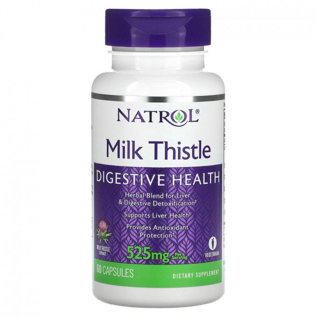 Natrol, Молочный чертополох, 262.5 мг, 60 капсул Natrol, Молочный чертополох, 262.5 мг, 60 капсул