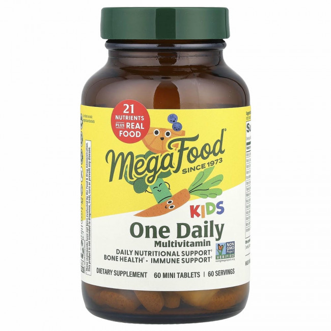 MegaFood, Kids One Daily, витамины для детей, 60 таблеток MegaFood, Kids One Daily, витамины для детей, 60 таблеток