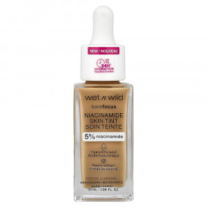 wet n wild, Barefocus, тональный крем с ниацинамидом, 1116323 «Ириска», 32 мл (1,08 жидких унции)