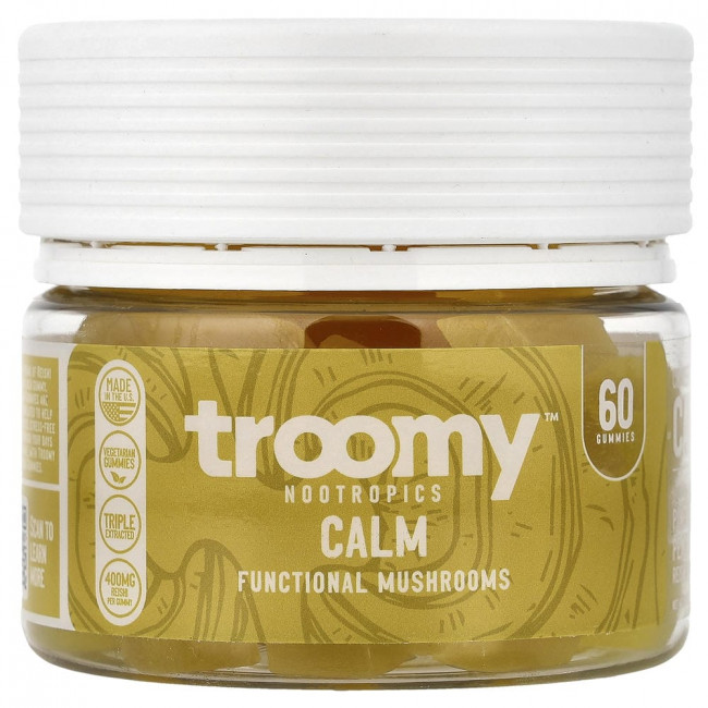 Troomy Nootropics, Calm, функциональные грибные жевательные конфеты, ананас и персик, 60 штук. Troomy Nootropics, Calm, функциональные грибные жевательные конфеты, ананас и персик, 60 штук.