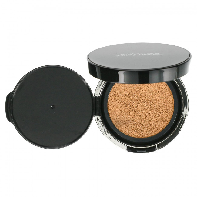 Clio, Kill Cover, Набор подушек Founwear, SPF 50+, PA +++, песок 05, 2 подушки, 0,52 унции (15 г) каждая Clio, Kill Cover, Набор подушек Founwear, SPF 50+, PA +++, песок 05, 2 подушки, 0,52 унции (15 г) каждая