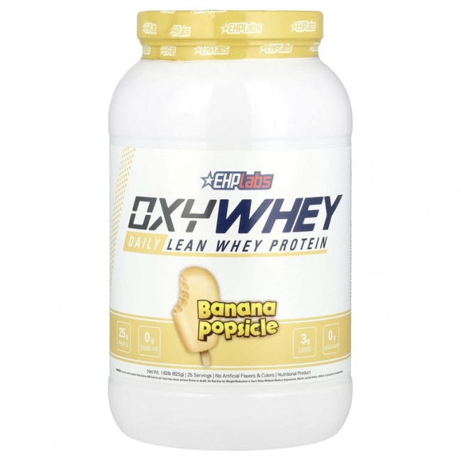 EHPlabs, OxyWhey, постный сывороточный протеин для ежедневного приема, банановое мороженое, 825 г (1,82 фунта) EHPlabs, OxyWhey, постный сывороточный протеин для ежедневного приема, банановое мороженое, 825 г (1,82 фунта)