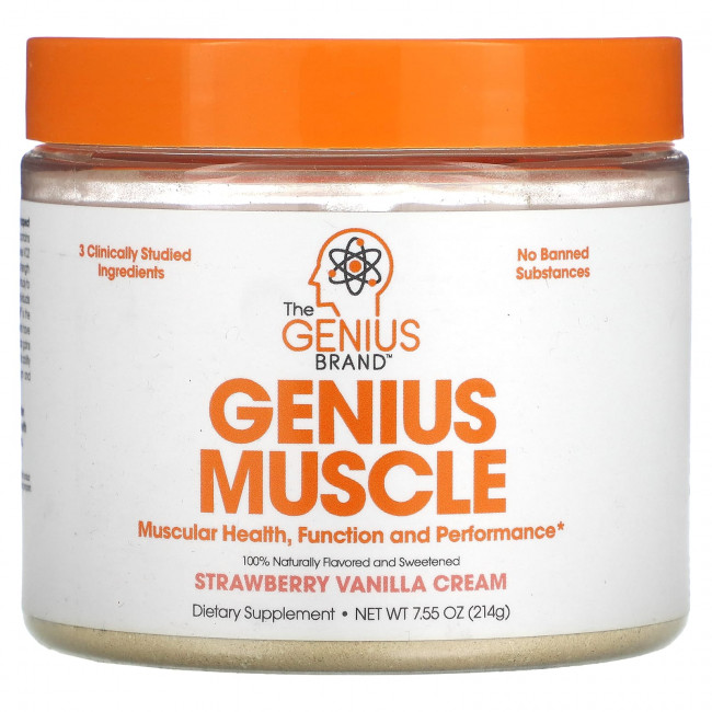 The Genius Brand, Genius Muscle, клубнично-ванильный крем, 214 г (7,55 унции) The Genius Brand, Genius Muscle, клубнично-ванильный крем, 214 г (7,55 унции)