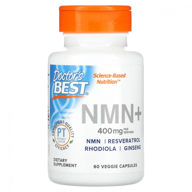 Doctor's Best, NMN +, 200 мг, 60 растительных капсул Doctor's Best, NMN +, 200 мг, 60 растительных капсул