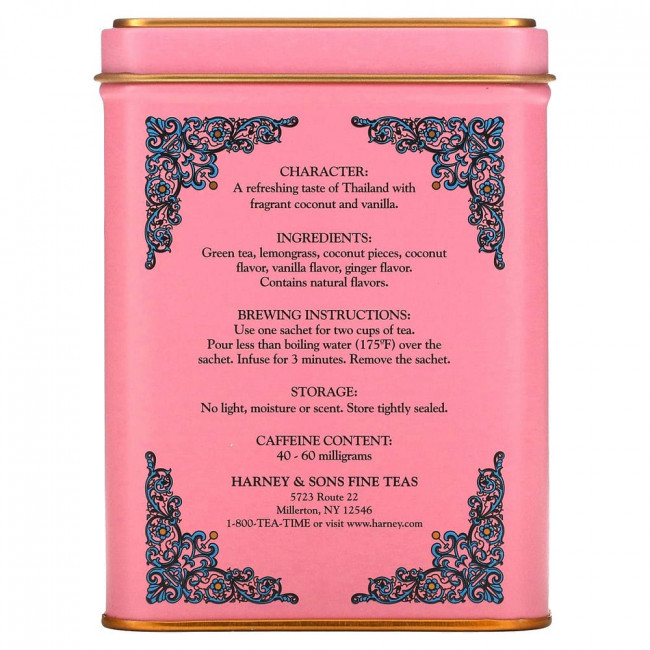Harney & Sons, Green Tea with Thai Flavors, 20 Tea Sachets, 1.4 oz (40 g)