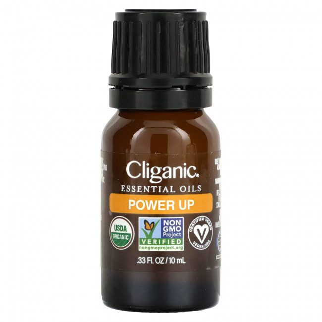 Cliganic, Смесь эфирных масел, Power Up, 10 мл (0,33 жидк. Унции) Cliganic, Смесь эфирных масел, Power Up, 10 мл (0,33 жидк. Унции)