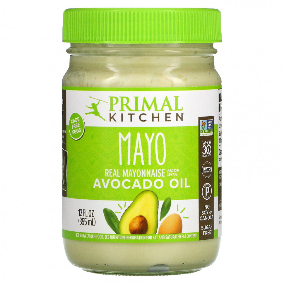 

Primal Kitchen, майонез из масла авокадо, 355 мл (12 жидк. унций), PMK-00010