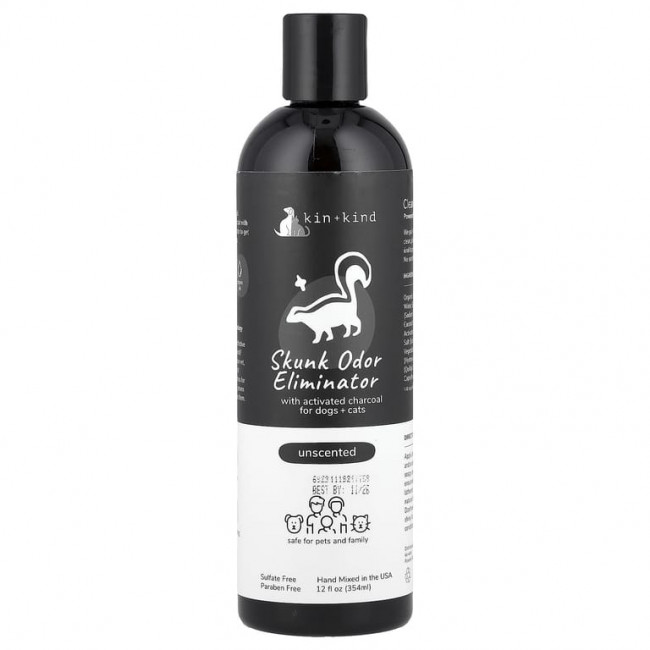 Kin+Kind, Skunk, шампунь для устранения запаха, для собак и кошек, без запаха, 354 мл (12 жидк. унций)