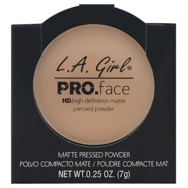 L.A. Girl, Компактная матирующая пудра для лица Pro Face HD, оттенок «Бежевый», 7 г