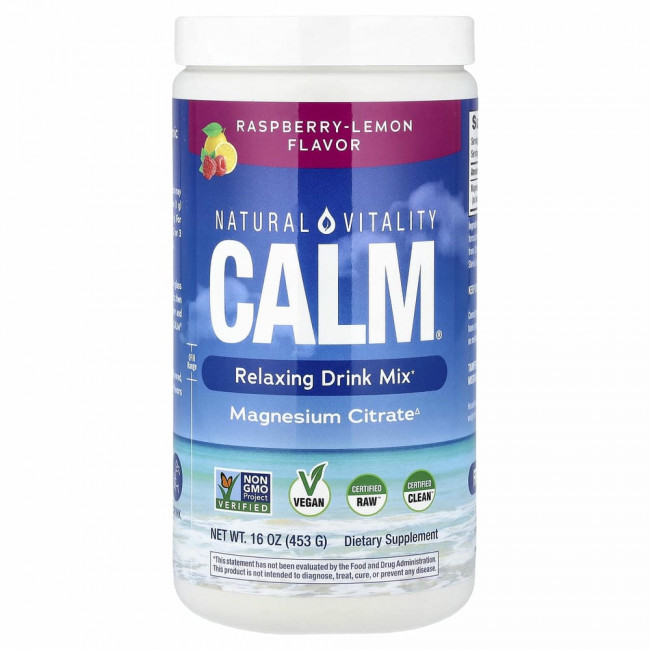 Natural Vitality, CALM, смесь для приготовления антистрессового напитка, со вкусом малины и лимона, 453 г (16 унций) Natural Vitality, CALM, смесь для приготовления антистрессового напитка, со вкусом малины и лимона, 453 г (16 унций)